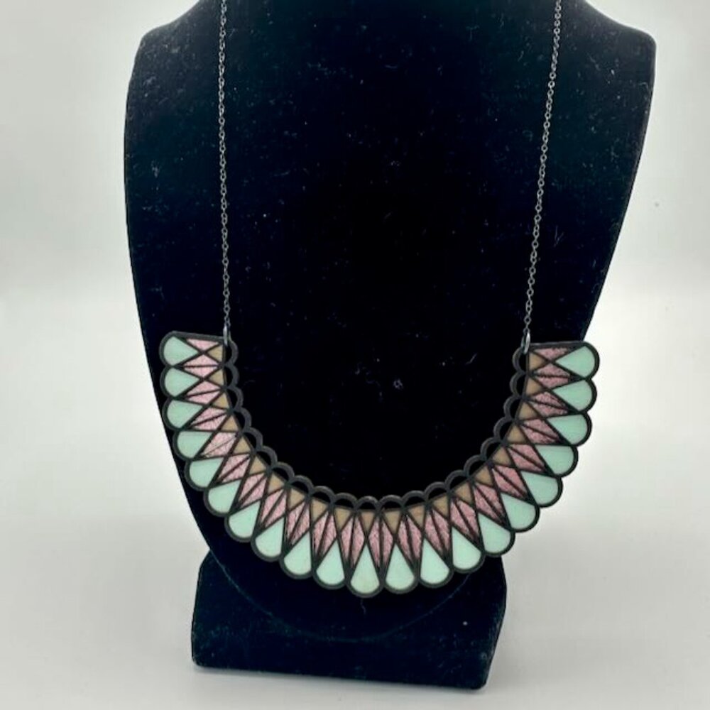Atlas Geometric Bib Necklace